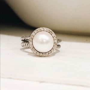 David Yurman Pearl and Diamond Ring